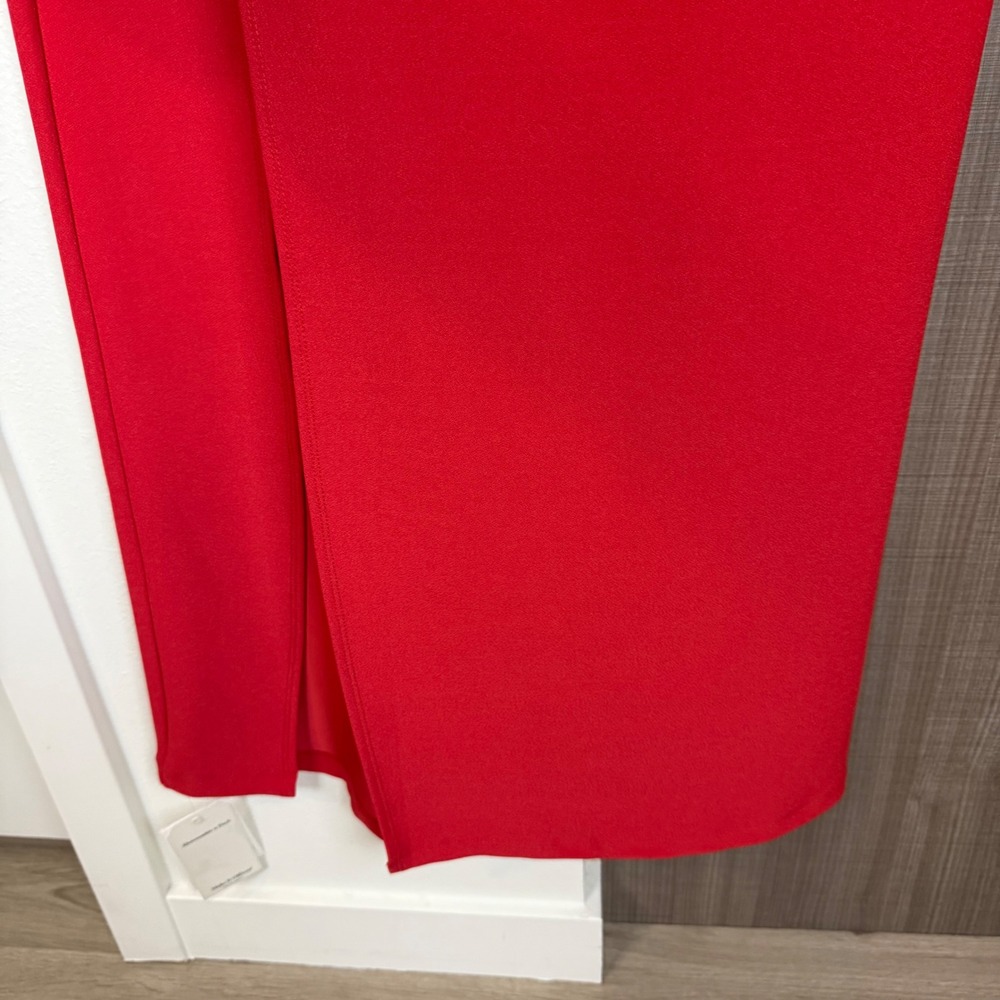 NEW Abercrombie & Fitch Red Asymmetrical One Shoulder Maxi Dress Size Large Tall - Picture 6 of 12